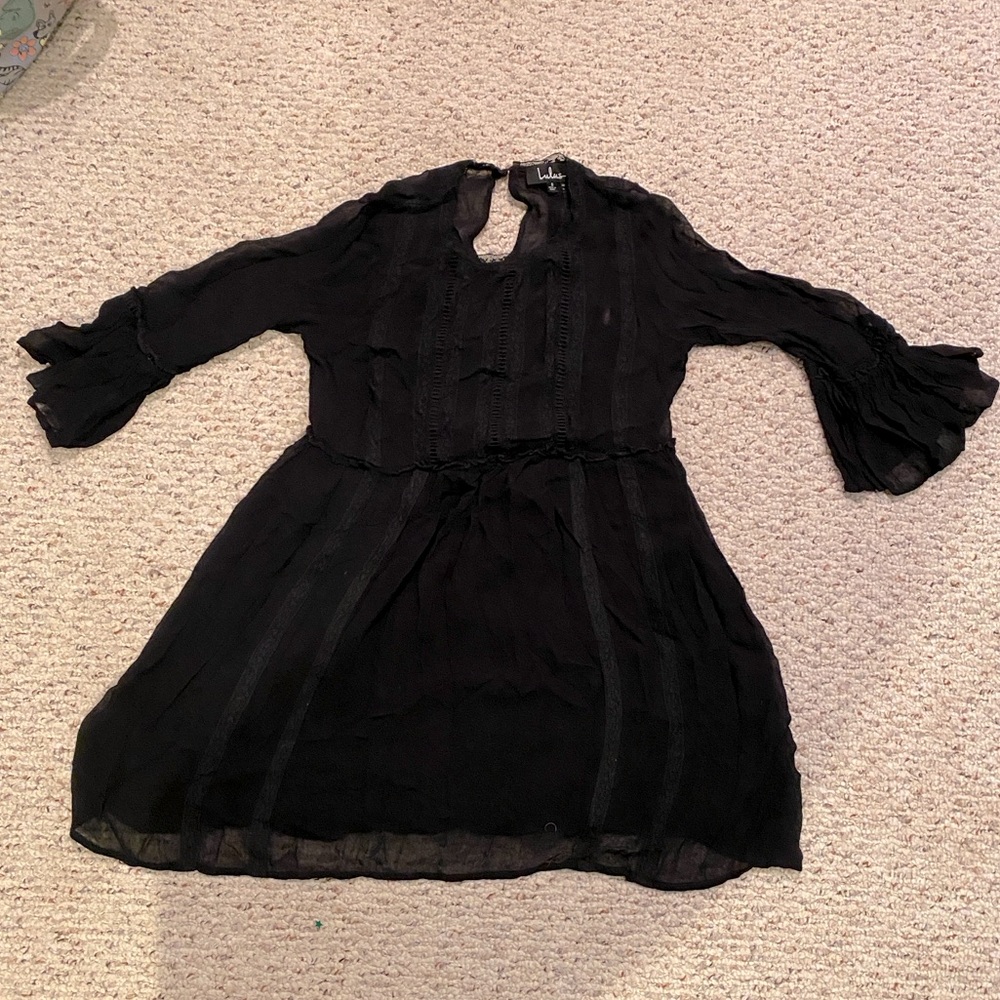 Lulus Sheer Black Sundress
